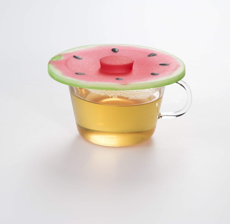 Charles Viancin - Set of 2 Watermelon 4â€ Silicone Drink Covers - Airtight Seal on Any Smooth-Rimmed Glass, Keep Drinks Cool or Hot - BPA-Free - Oven, Freezer, Dishwasher Safe - Image 2